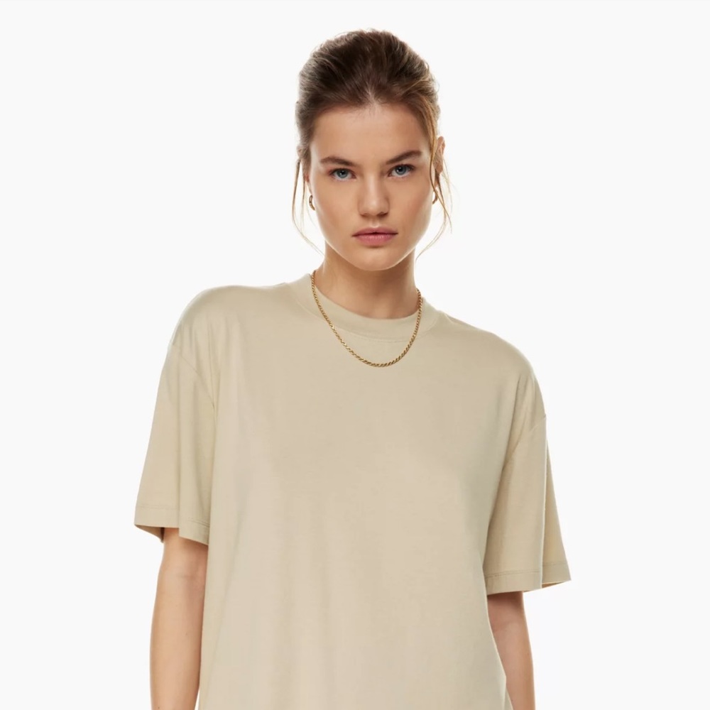 NWT!! Aritzia TNA Toby T-shirt in hummus beige, size S, never worn!
